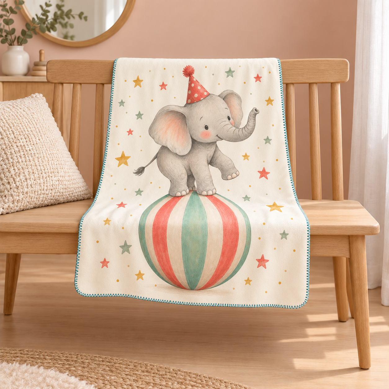 Elephant Balancing Act Polar Bebek Battaniyesi — Ana görünüm