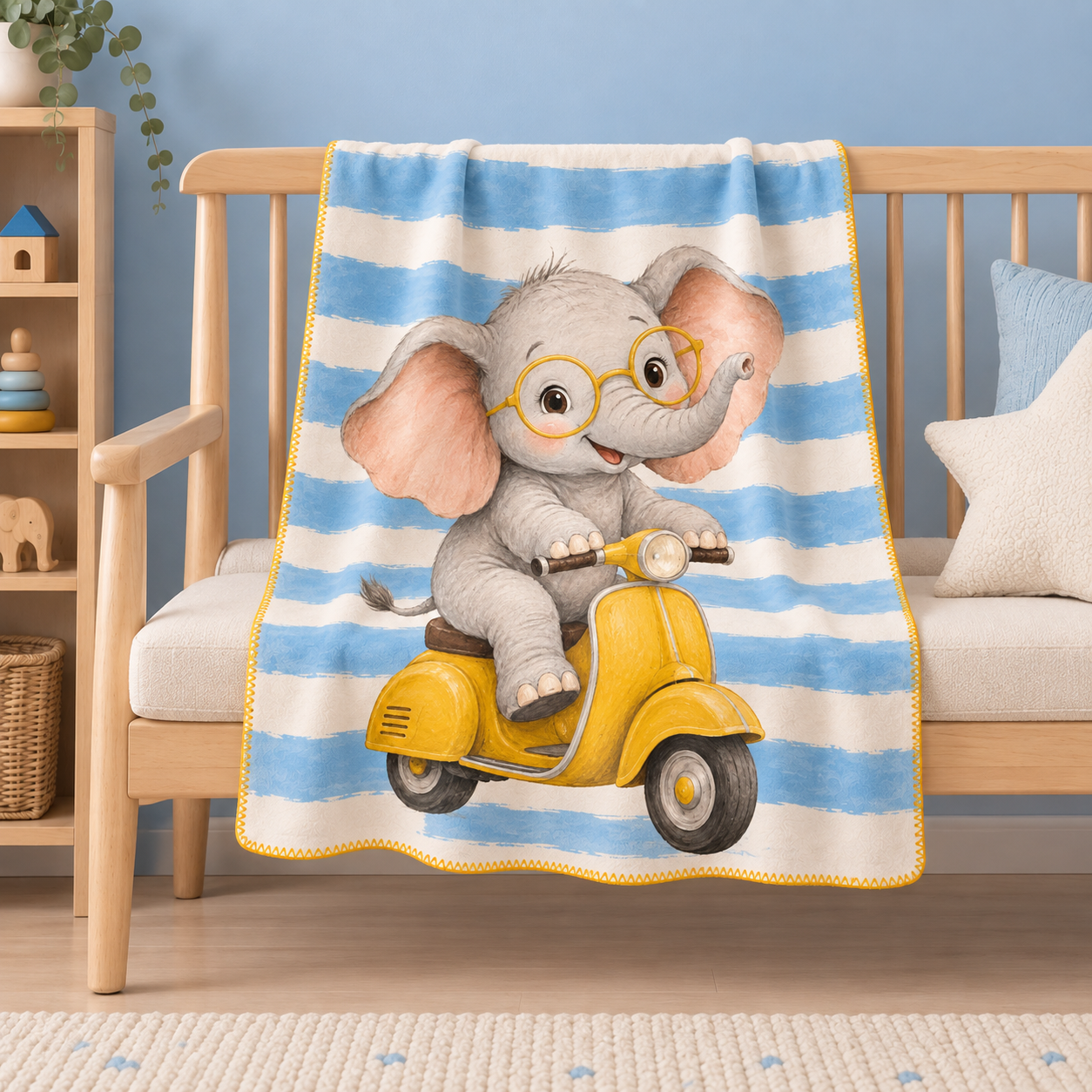 Elephant Express Polar Bebek Battaniyesi — Ana görünüm