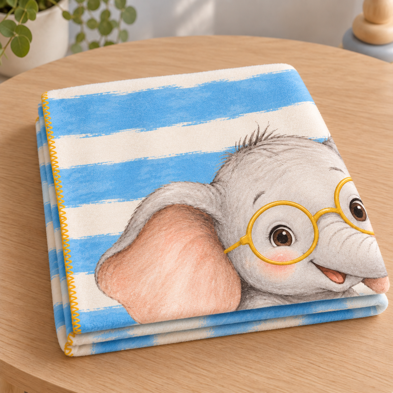 Elephant Express Polar Bebek Battaniyesi — Katlı görünüm