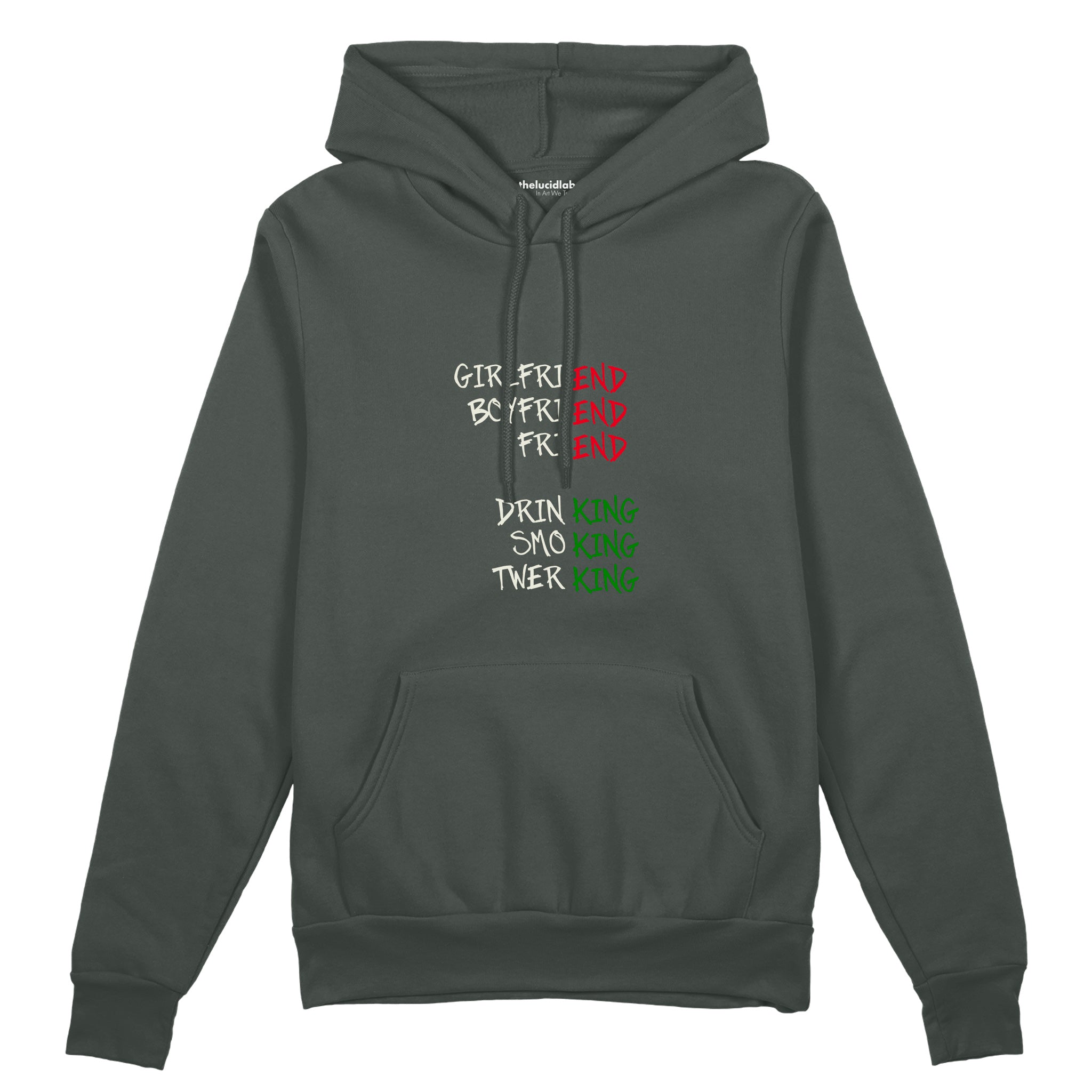 End And King Oversize Hoodie — Antrasit — Ön görünüm