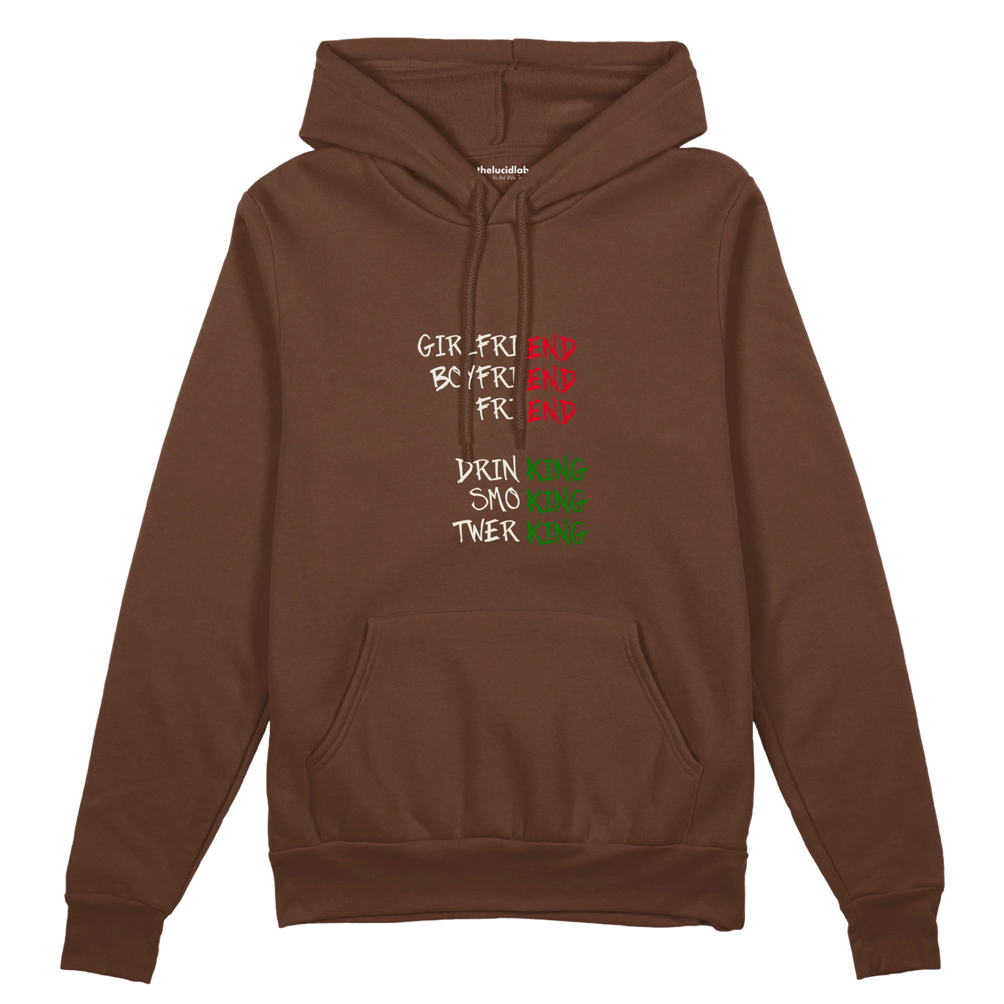 End And King Oversize Hoodie — Kahverengi — Ön görünüm