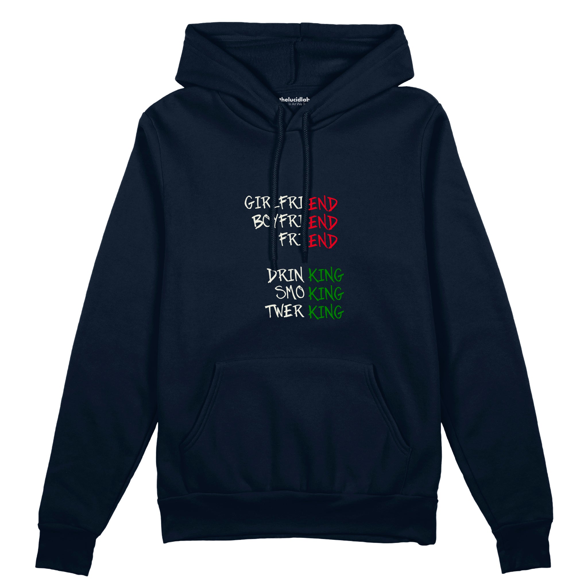 End And King Oversize Hoodie — Lacivert — Ön görünüm