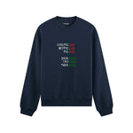 End And King Oversize Sweatshirt — Lacivert — Ön görünüm
