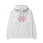 Even Life Gets Hard - Kırmızı Hoodie - Beyaz - ön görünüm