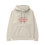 Even Life Gets Hard - Kırmızı Hoodie - Krem - ön görünüm