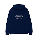 Even Life Gets Hard - Kırmızı Hoodie - Lacivert - ön görünüm