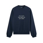 Even Life Gets Hard - Kırmızı Oversize Sweatshirt - Lacivert - ön görünüm