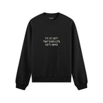 Even Life Gets Hard - Kırmızı Oversize Sweatshirt - Siyah - ön görünüm