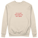 Even Life Gets Hard - Kırmızı Sweatshirt - Bej - ön görünüm