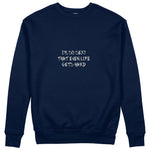 Even Life Gets Hard - Kırmızı Sweatshirt - Lacivert - ön görünüm
