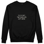 Even Life Gets Hard - Kırmızı Sweatshirt - Siyah - ön görünüm
