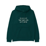 Even Life Gets Hard - Krem Hoodie - Koyu Yeşil - ön görünüm
