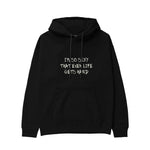 Even Life Gets Hard - Krem Hoodie - Siyah - ön görünüm