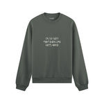 Even Life Gets Hard - Krem Oversize Sweatshirt - Antrasit - ön görünüm