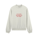 Even Life Gets Hard - Krem Oversize Sweatshirt - Beyaz - ön görünüm