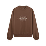 Even Life Gets Hard - Krem Oversize Sweatshirt - Kahverengi - ön görünüm