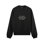 Even Life Gets Hard - Krem Oversize Sweatshirt - Siyah - ön görünüm