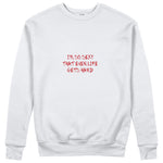 Even Life Gets Hard - Krem Sweatshirt - Beyaz - ön görünüm
