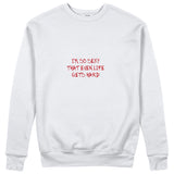 Even Life Gets Hard - Krem Sweatshirt - Beyaz - ön görünüm