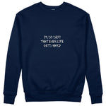 Even Life Gets Hard - Krem Sweatshirt - Lacivert - ön görünüm