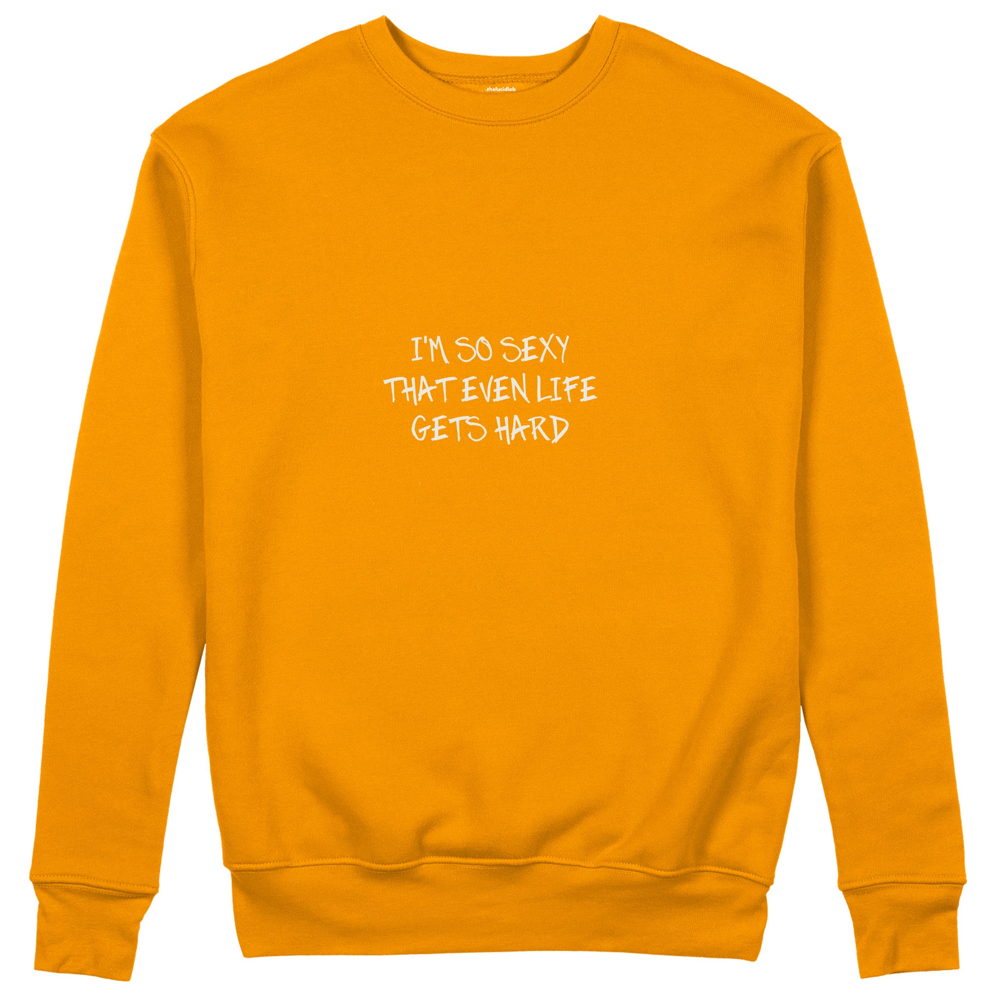 Even Life Gets Hard - Krem Sweatshirt - Turuncu - ön görünüm