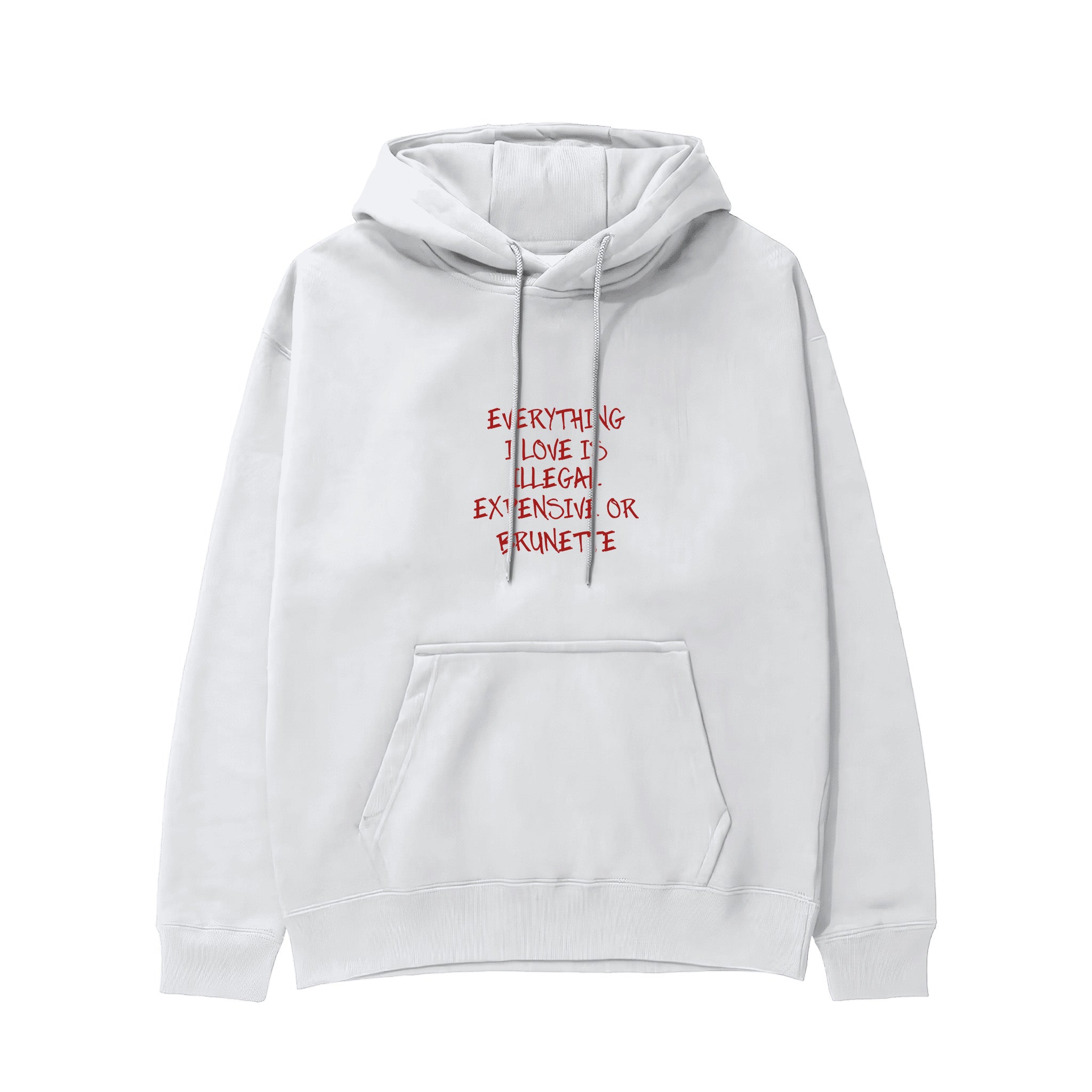 Everything I Love Hoodie - Beyaz - ön görünüm