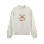 Everything I Love Oversize Sweatshirt - Beyaz - ön görünüm