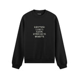Everything I Love Oversize Sweatshirt - Siyah - ön görünüm