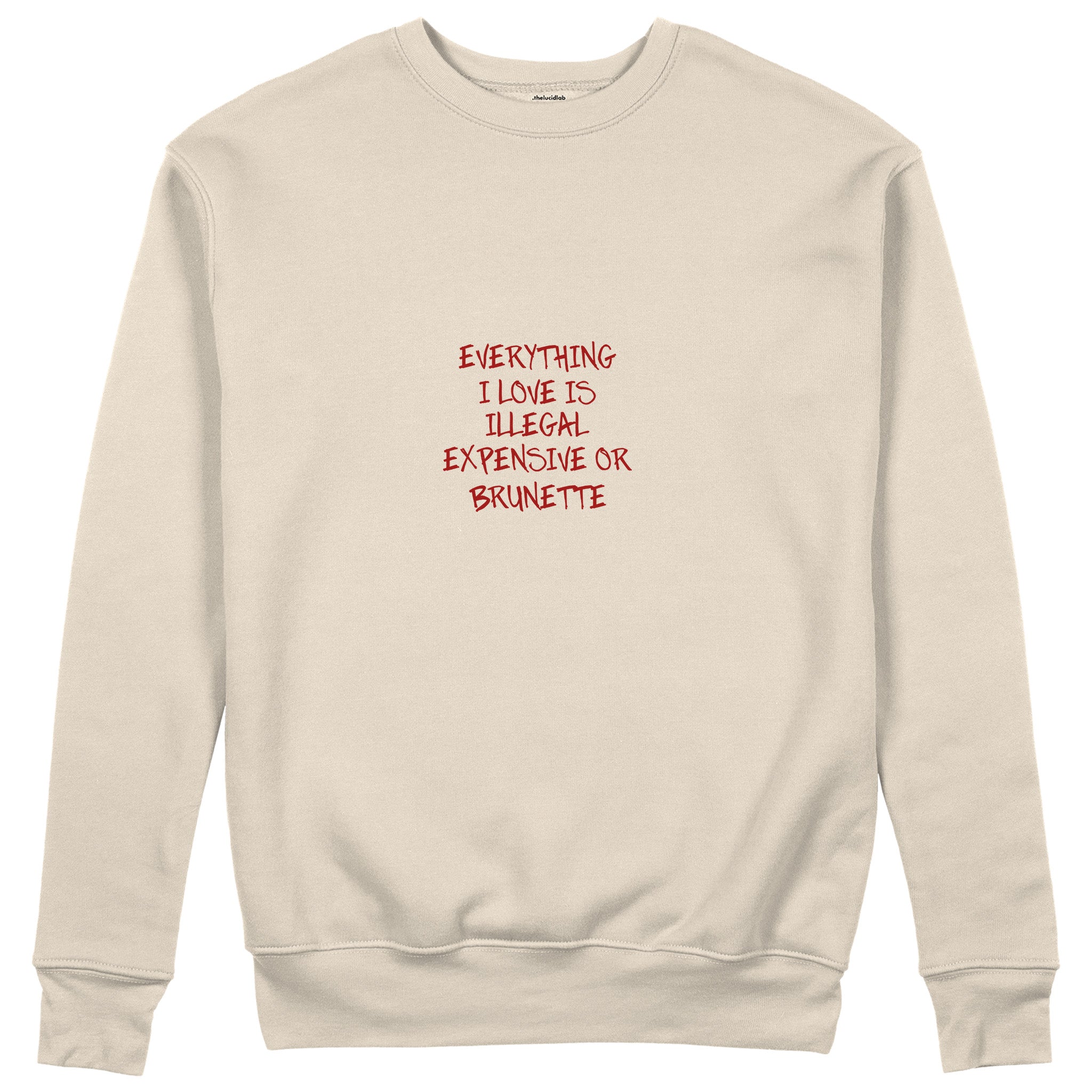 Everything I Love Sweatshirt - Bej - ön görünüm