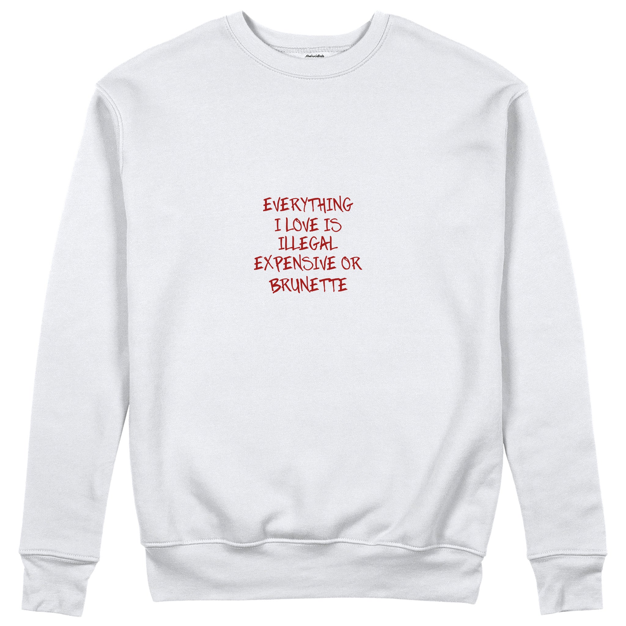 Everything I Love Sweatshirt - Beyaz - ön görünüm