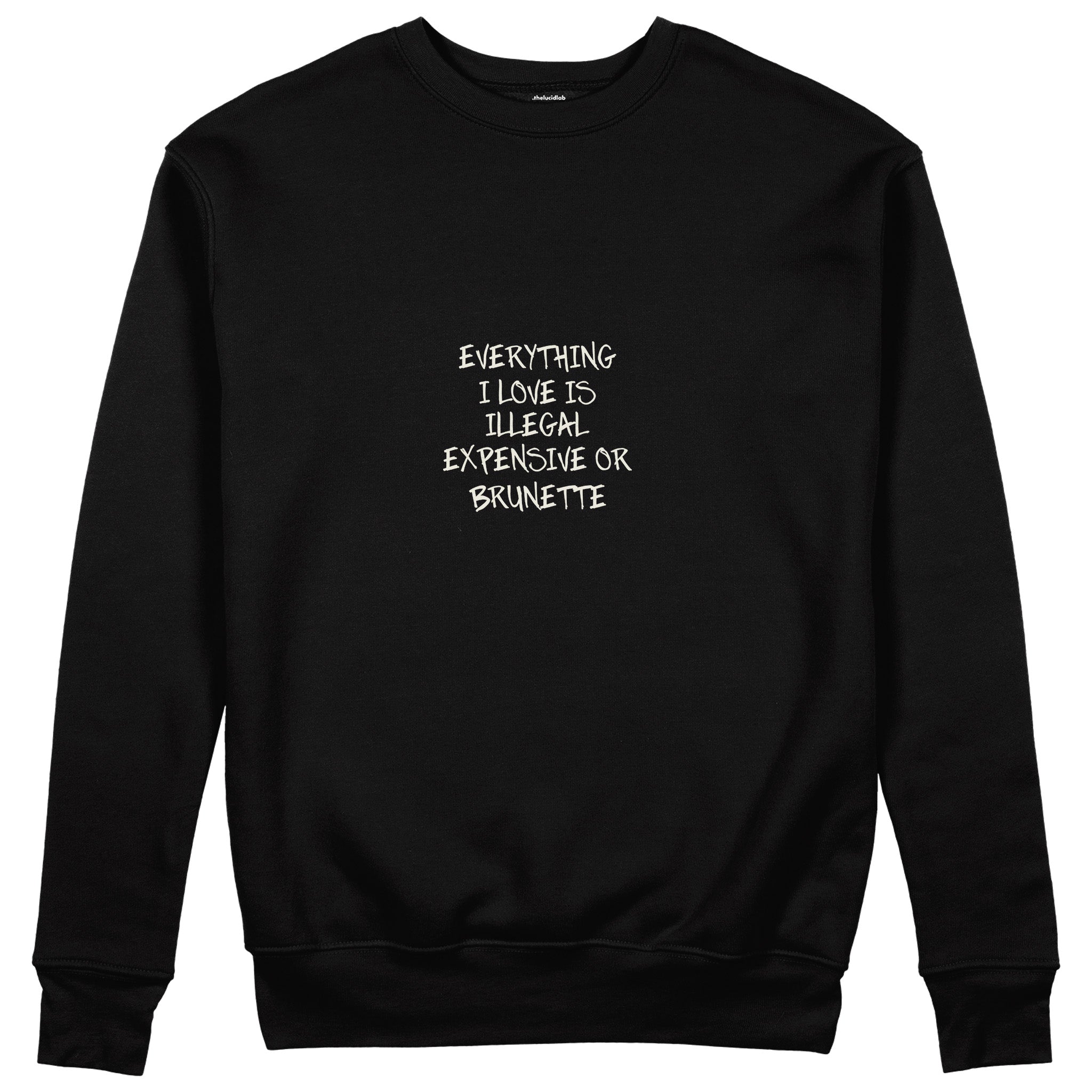 Everything I Love Sweatshirt - Siyah - ön görünüm