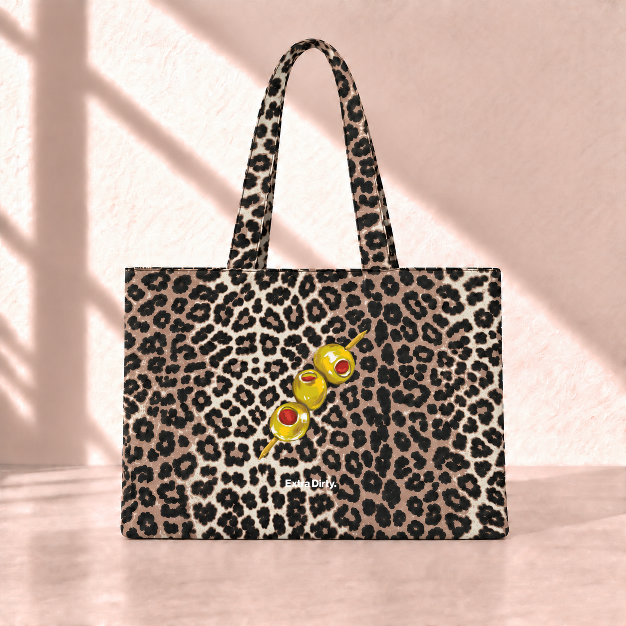 Extra Dirty Leopard Tote Bag önden görünüm