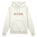 Face & Body Oversize Hoodie - Beyaz - ön görünüm