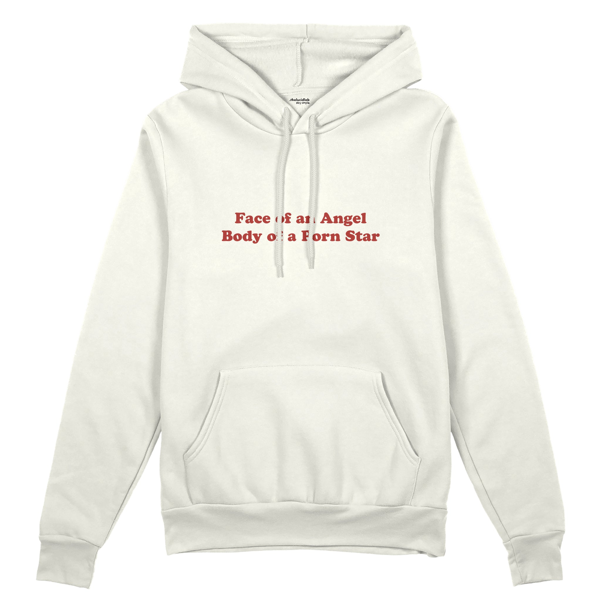 Face & Body Oversize Hoodie - Beyaz - ön görünüm