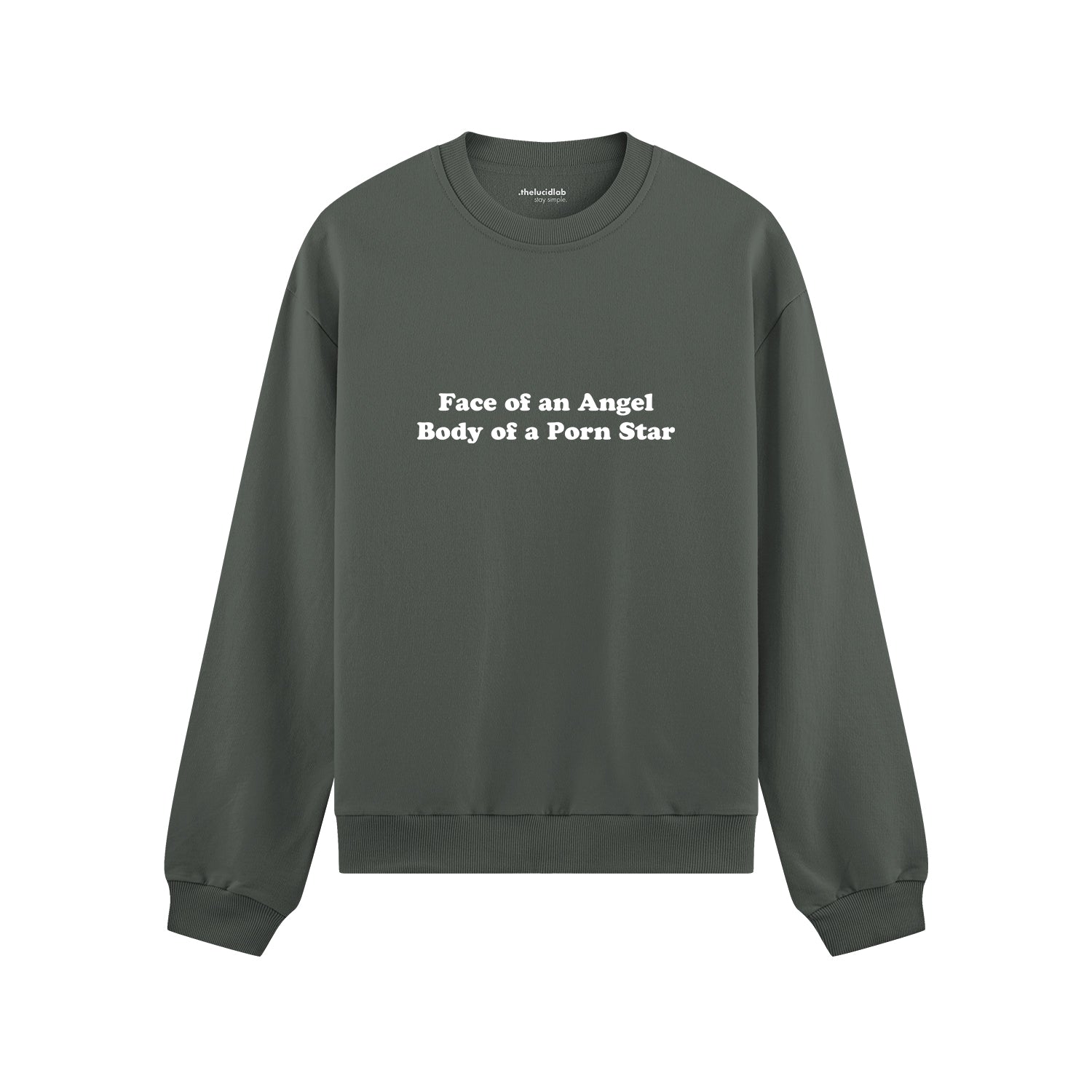 Face & Body Oversize Sweatshirt - Antrasit - ön görünüm