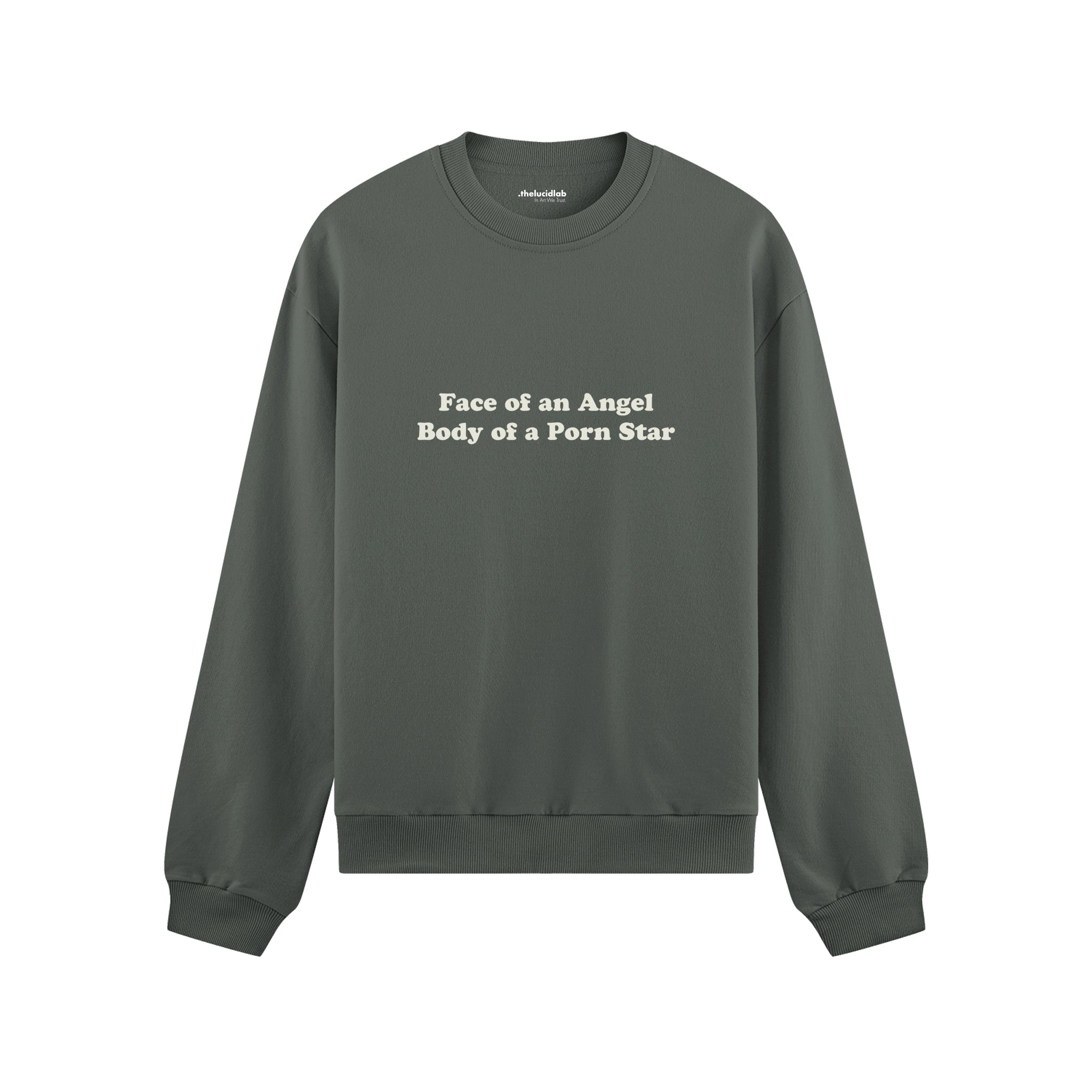 Face & Body Oversize Sweatshirt - Antrasit - ön görünüm