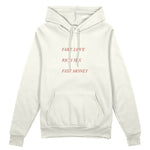 Fake Love Rich Sex Fast Money Oversize Hoodie - Beyaz - ön görünüm