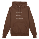 Fake Love Rich Sex Fast Money Oversize Hoodie - Kahverengi - ön görünüm