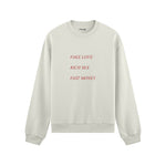 Fake Love Rich Sex Fast Money Oversize Sweatshirt - Beyaz - ön görünüm