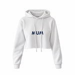 Mum Crop Hoodie — Beyaz — ön görünüm