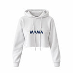 Mama Crop Hoodie — Beyaz — ön görünüm