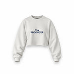 The Producer Oversize Crop Sweatshirt — Beyaz — ön görünüm