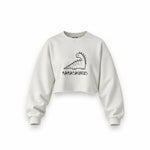 Mamasaurus Oversize Crop Sweatshirt — Beyaz — ön görünüm