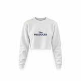 The Producer Crop Sweatshirt — Beyaz — ön görünüm