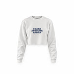 I Make Awesome Babies Crop Sweatshirt — Beyaz — ön görünüm