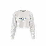Mini Is My Bestie Crop Sweatshirt — Beyaz — ön görünüm