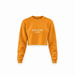 Mini Is My Bestie Crop Sweatshirt — Turuncu — ön görünüm