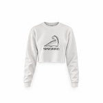 Mamasaurus Crop Sweatshirt — Beyaz — ön görünüm