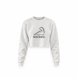 Mamasaurus Crop Sweatshirt — Beyaz — ön görünüm