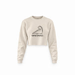 Mamasaurus Crop Sweatshirt — Krem — ön görünüm